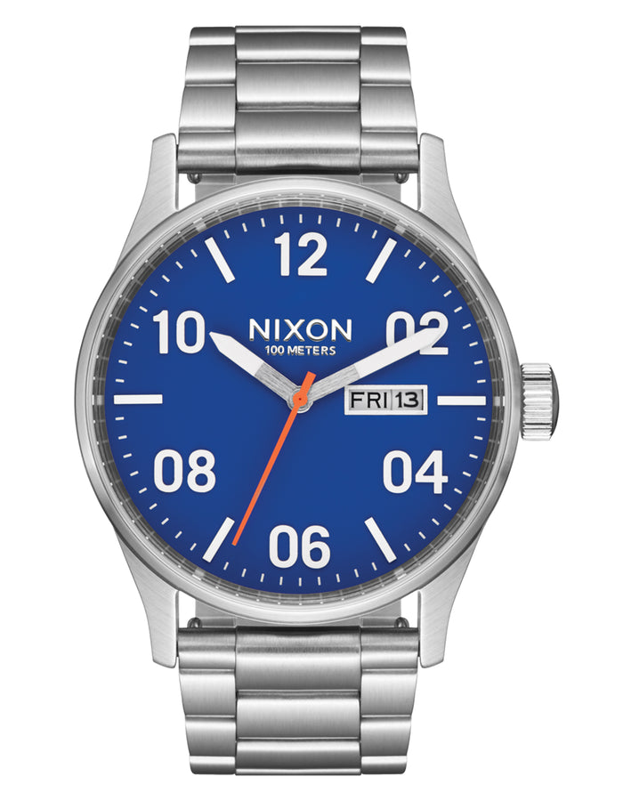 Nixon The Sentry SS Silver/Cobalt Watch | SILVER/COBALT (5211)