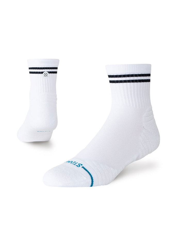 Stance Golf Lined Up Mid Quarter White Socks | WHITE (WHT)