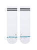 Stance Golf Lined Up Mid Quarter White Socks