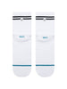Stance Golf Lined Up Mid Quarter White Socks