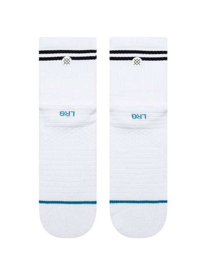 Stance Golf Lined Up Mid Quarter White Socks |WHITE (WHT)