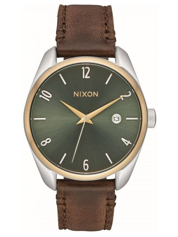 Nixon The Bullet Leather Silver/Gold/Agave Watch | SILVER/GOLD/AGAVE (2877)