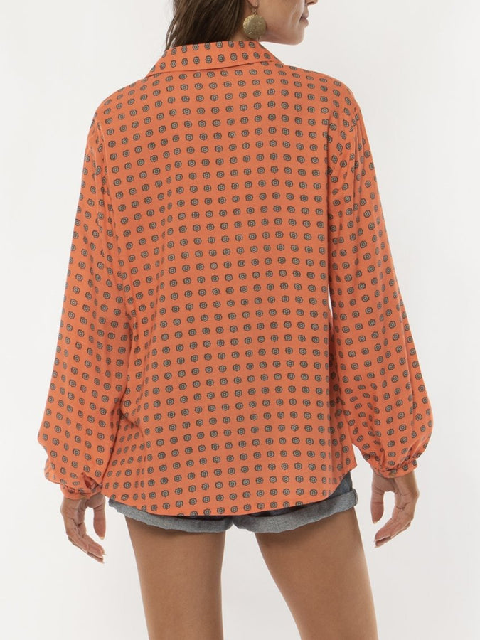 Amuse Society Tricia Long Sleeve Buttondown Shirt Spring 2024 | AFTERGLOW (AFT)