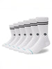 Stance Core 6 Pack White Socks