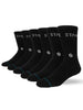 Stance Origin Crew 6 Pack Black Socks (Youth 7-14)