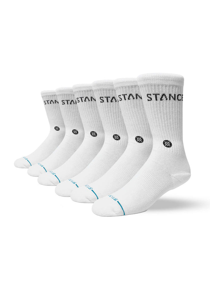 Stance Origin 6 Pack White Socks | WHITE (WHT)