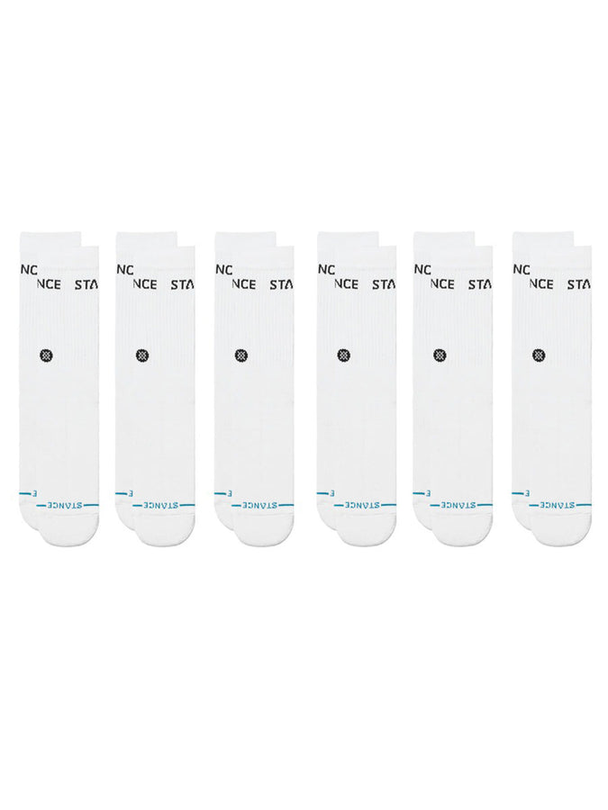 Stance Origin 6 Pack White Socks | WHITE (WHT)