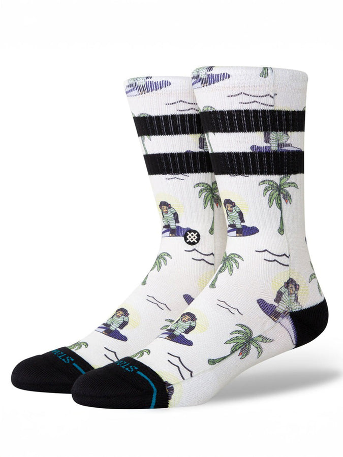 Stance Surfin Monkey Socks | WHITE (WHT)