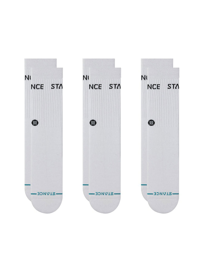 Stance Origin 3 Pack White Socks | WHITE (WHT)