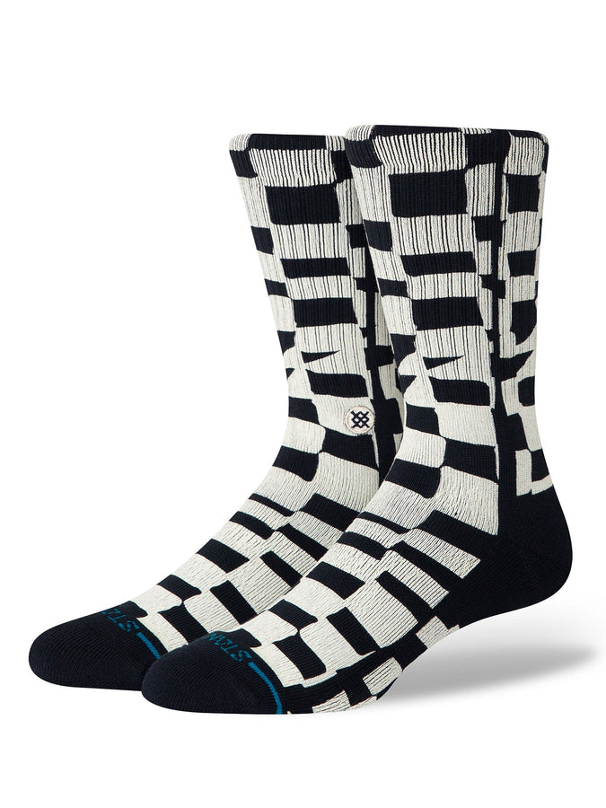 Stance Wave Check Black Socks | BLACK (BLK)