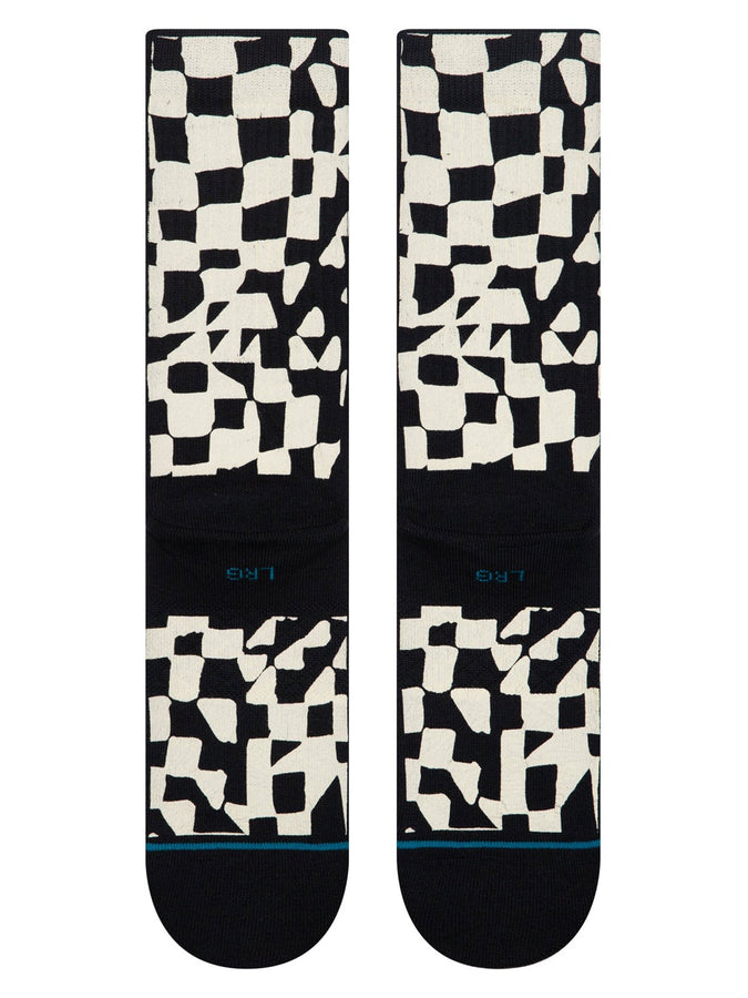 Stance Wave Check Black Socks | BLACK (BLK)