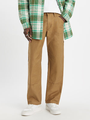 Obey Leopard Print Labor Carpenter Pants in Brown for Men
