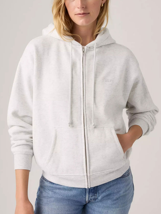 Levis Everyday Orbit Heather Grey Zip Hoodie Spring 2026 | ORBIT HEATHER GRAY (0004)