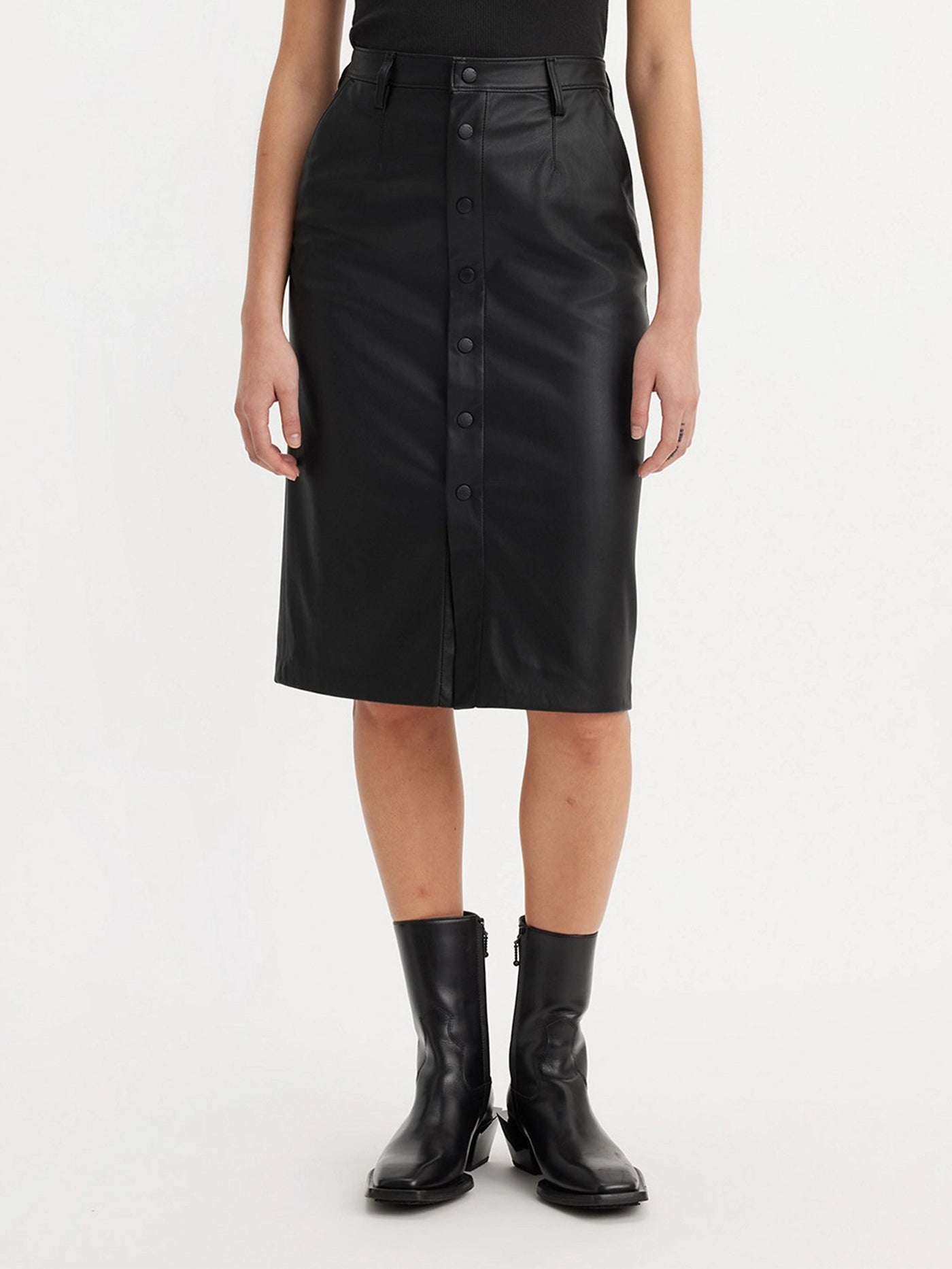 Levis Faux Leather Icon Pencil Caviar Skirt Spring 2024