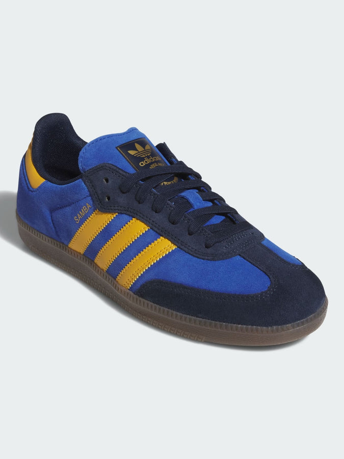 Adidas Samba ADV Collegiate Navy Spring 2026 | CLG NAVY/PRLV YEL/BLU RYL TEAM