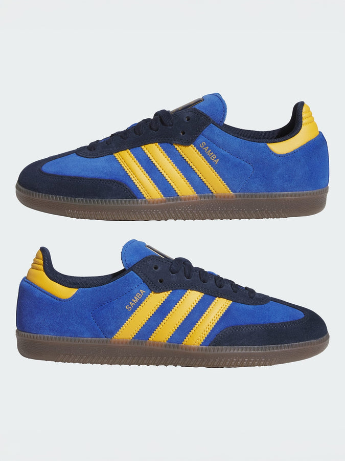 Adidas Samba ADV Collegiate Navy Spring 2026 | CLG NAVY/PRLV YEL/BLU RYL TEAM