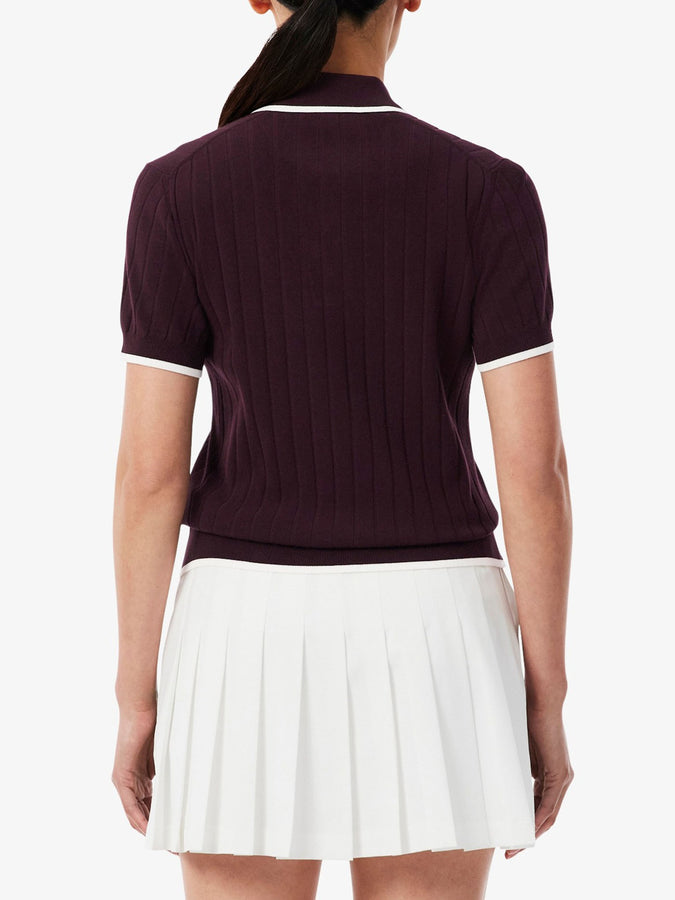 Lacoste Collar Golf Polo Fall 2026 | BROWN/WHITE (ZB5)