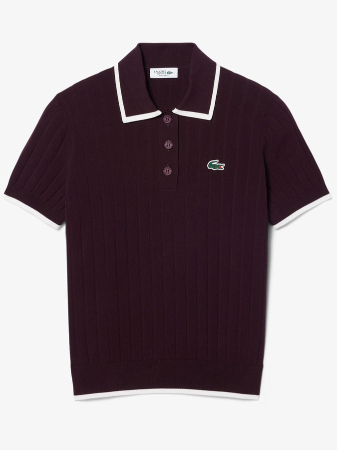 Lacoste Collar Golf Polo Fall 2026 | BROWN/WHITE (ZB5)