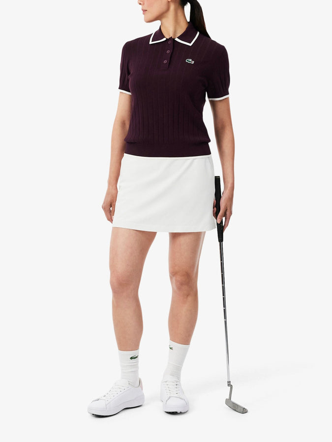 Lacoste Collar Golf Polo Fall 2026 | BROWN/WHITE (ZB5)