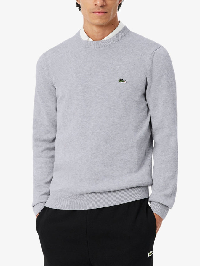 Lacoste Cotton Sweater Fall 2026 | HEATHER GREY (CCA)