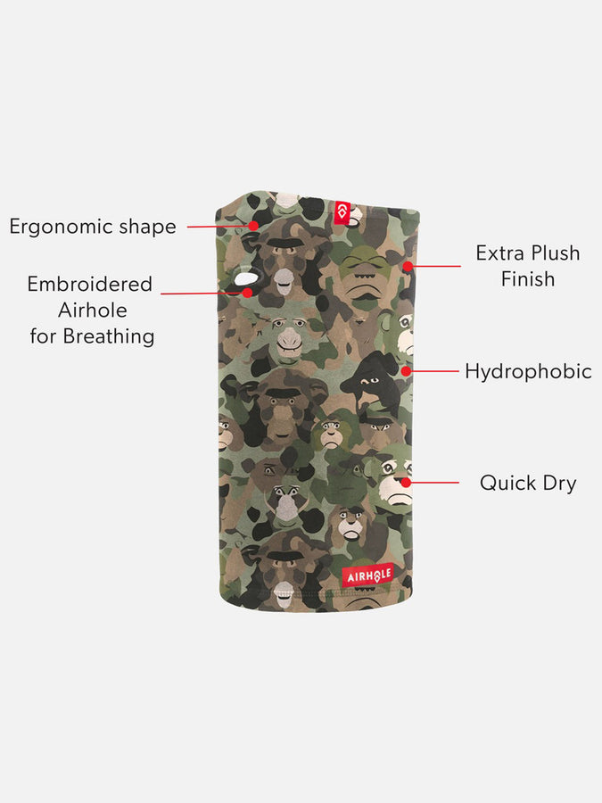 Airhole Airtube Ergo Milk Neck Warmer Winter 2025 | MONKEY CAMO (MKCM)