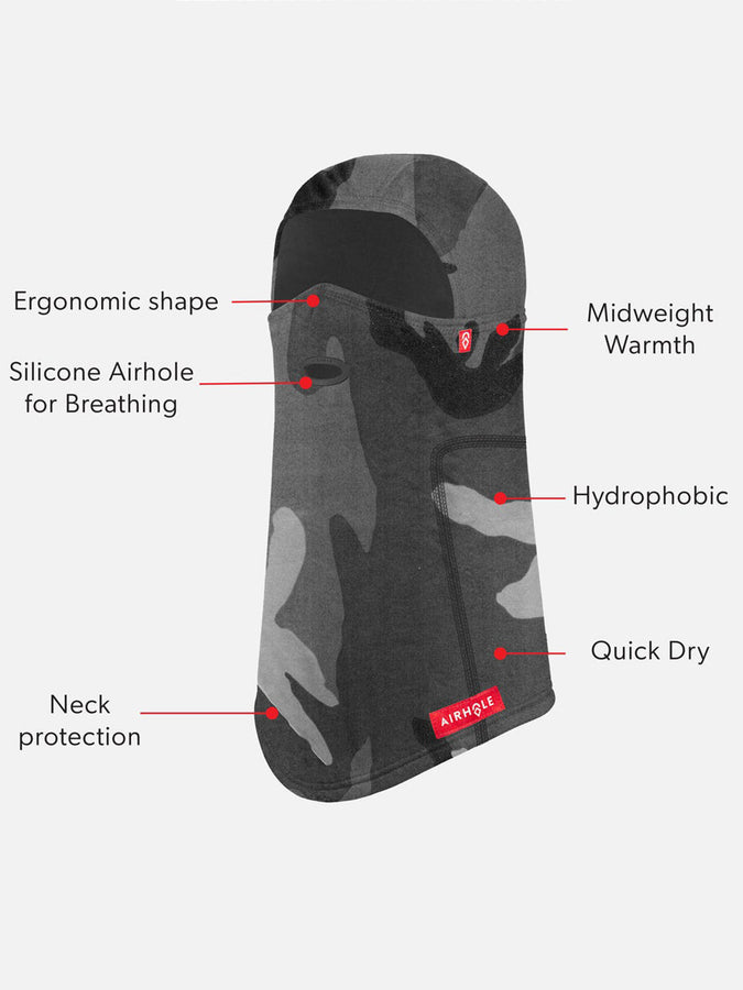 Airhole Hinge Polar Balaclava Winter 2025 | STEALTH CAMO (STCM)