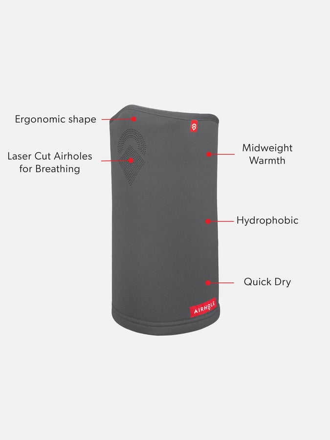 Airhole Airtube Ergo Laser Polar Neck Warmer Winter 2025 | CHARCOAL (CHAR)
