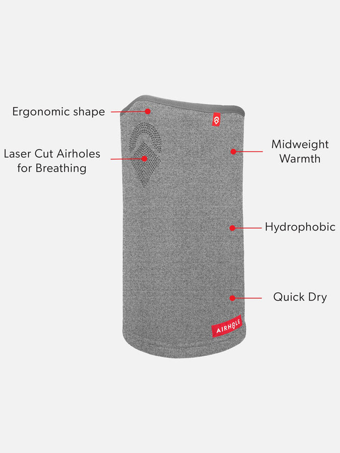 Airhole Airtube Ergo Laser Polar Neck Warmer Winter 2025 | HEATHER GREY (HRGY)
