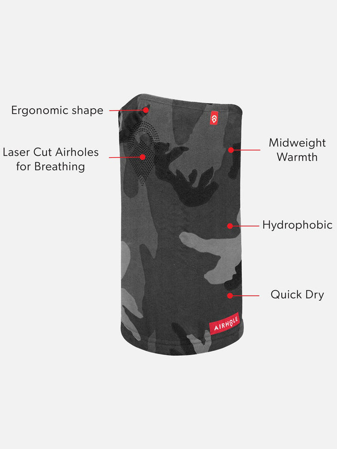 Airhole Airtube Ergo Laser Polar Neck Warmer Winter 2025 | STEALTH CAMO (STCM)