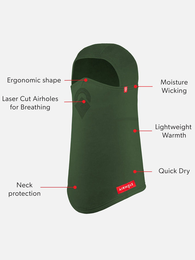 Airhole Hinge Laser Drytech Balaclava Winter 2025 | ARMY (ARMY)