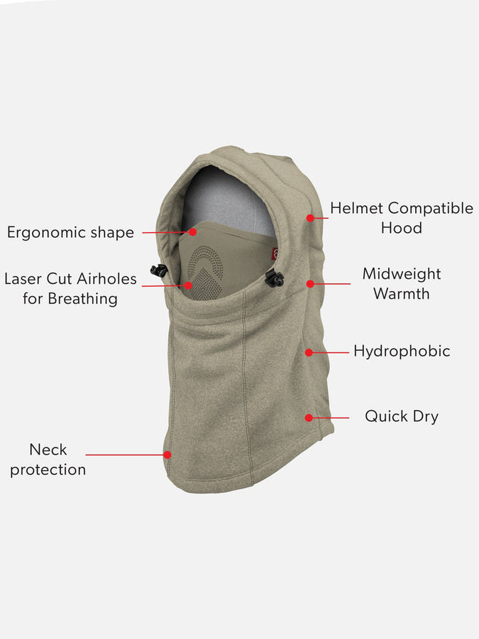 Airhole Airhood Laser Polar Hood Winter 2025 | KHAKI (KHA)