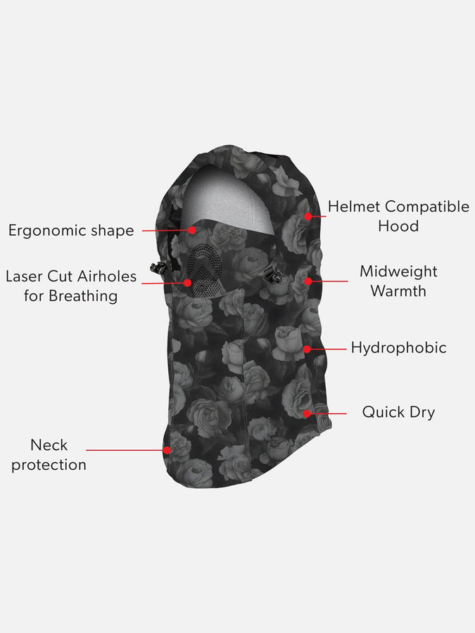 Airhole Airhood Laser Polar Hood Winter 2025 | MIDNIGHT ROSE (MDRS)