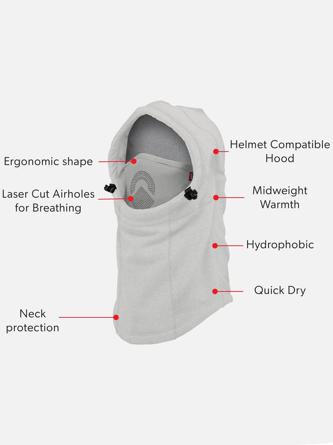 Airhole Airhood Laser Polar Hood Winter 2025 | SILVER (SLVR)