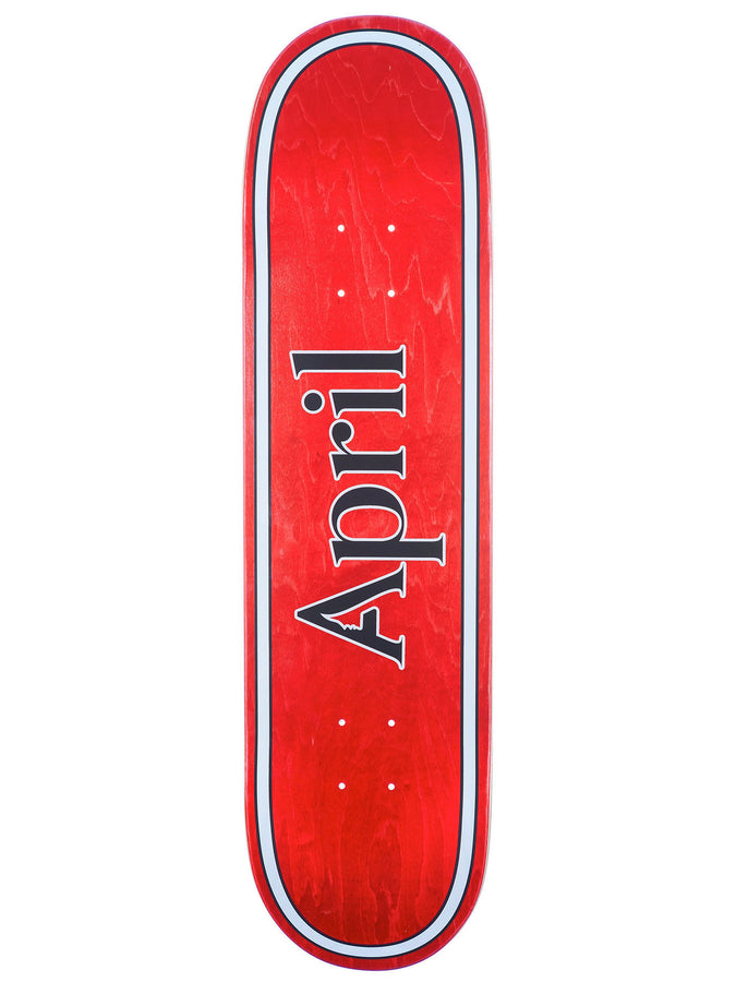 April OG Logo Red Stain 8.5 Skateboard Deck | RED STAIN