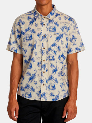 RVCA Chef Kiss Short Sleeve Buttondown Shirt Holiday 2024