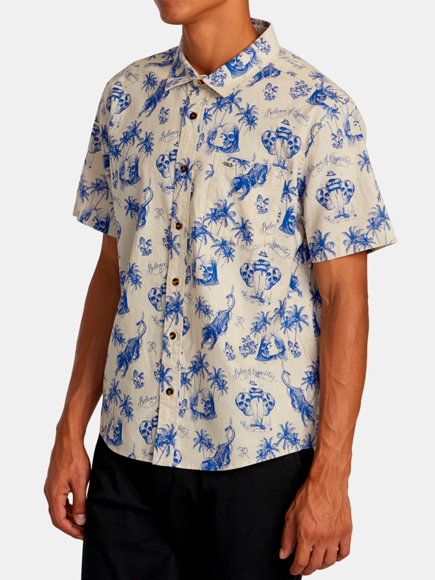 RVCA Chef Kiss Short Sleeve Buttondown Shirt Holiday 2024