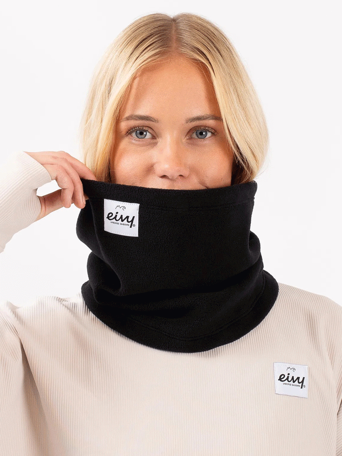 Eivy Adjustable Fleece Black Women Neck Warmer Winter 2024 | BLACK