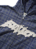 Butter Goods Amplify Washed Navy Plaid Zip Hoodie Spring 2026