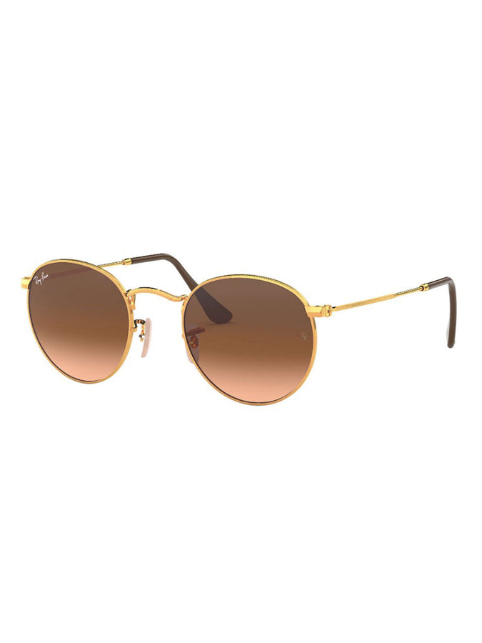 Ray-Ban Round Metal Bronze Copper/Pink/Brown Sunglasses | BRNZ COPPER/PINK/BRN GRAD