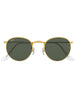 Round Metal Legend Gold/Green Classic G-15 Sunglasses
