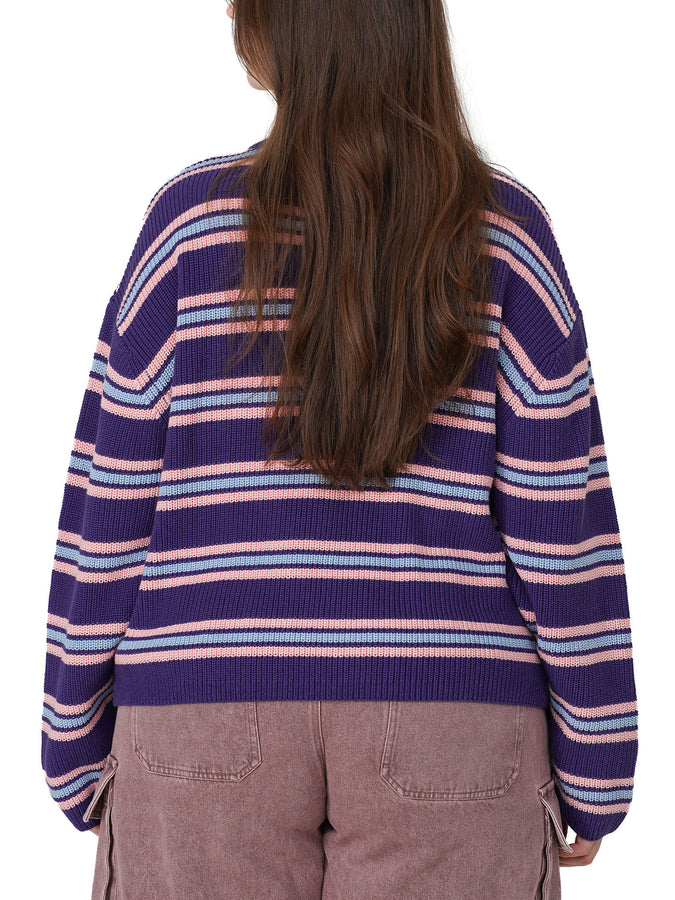 Notice The Reckles Arctic Dawn 1/2 Zip Sweater Holiday 2026 | NAVY PURPLE/BABY BLUE/SALMON