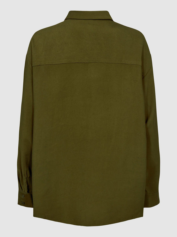 Minimum Astrids Long Sleeve Buttondown Shirt Spring 2024 | AVOCADO (0430)
