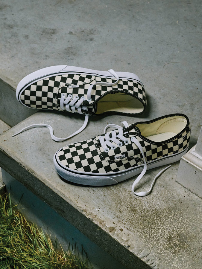 Vans Authentic Primary Check Black/White Shoes Spring 2026 | PRIMARY CHECK BLACK/WHT (Y28)