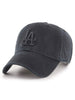 47 MLB Clean Up Black On Black Los Angeles Dodgers Hat