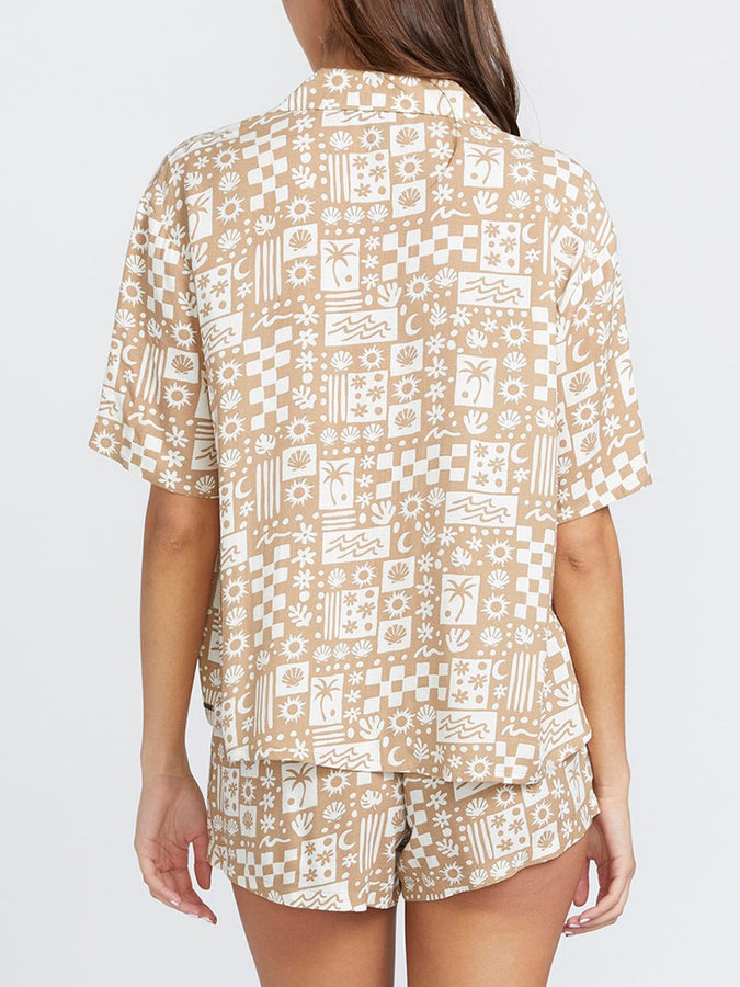 Volcom Sunny Daze Short Sleeve Buttondown Shirt Spring 2024 | MOCHA (MOC)