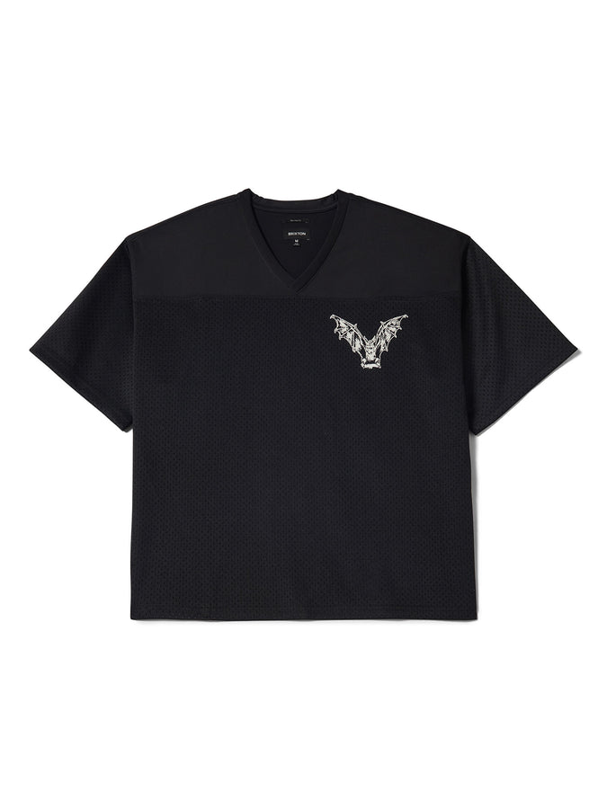 Brixton Baggy Mesh Practice Jersey T-Shirt Spring 2026 | BLACK/WHITE CHIPPA