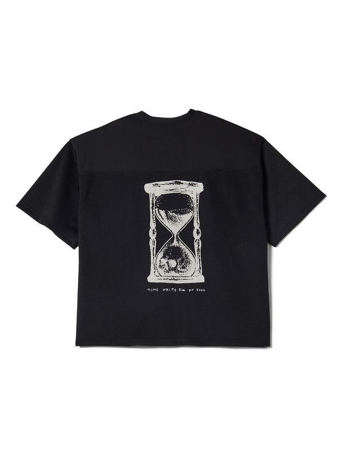 Brixton Baggy Mesh Practice Jersey T-Shirt Spring 2026 | BLACK/WHITE CHIPPA