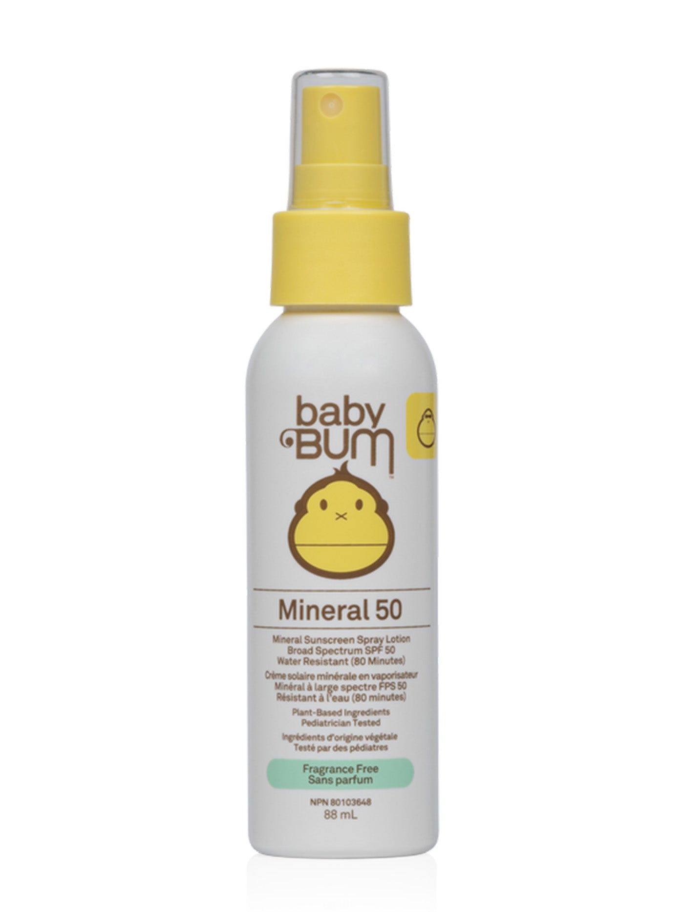 SPF 50 Baby Bum Mineral Sunscreen Spray-Fragrance Free