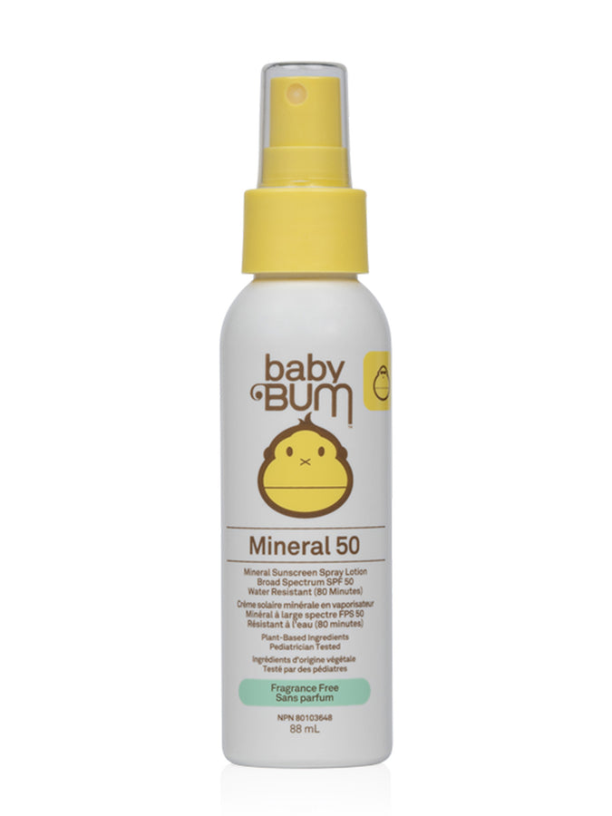 SPF 50 Baby Bum Mineral Sunscreen Spray-Fragrance Free | EMPIRE