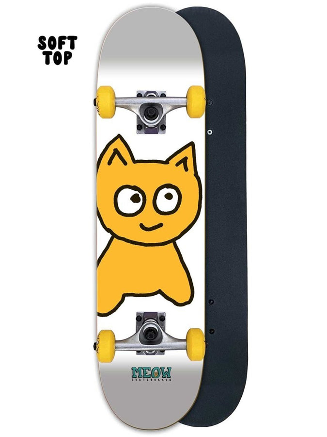 Meow Big Cat Soft Top 7’’ Complete Skateboard | WHITE